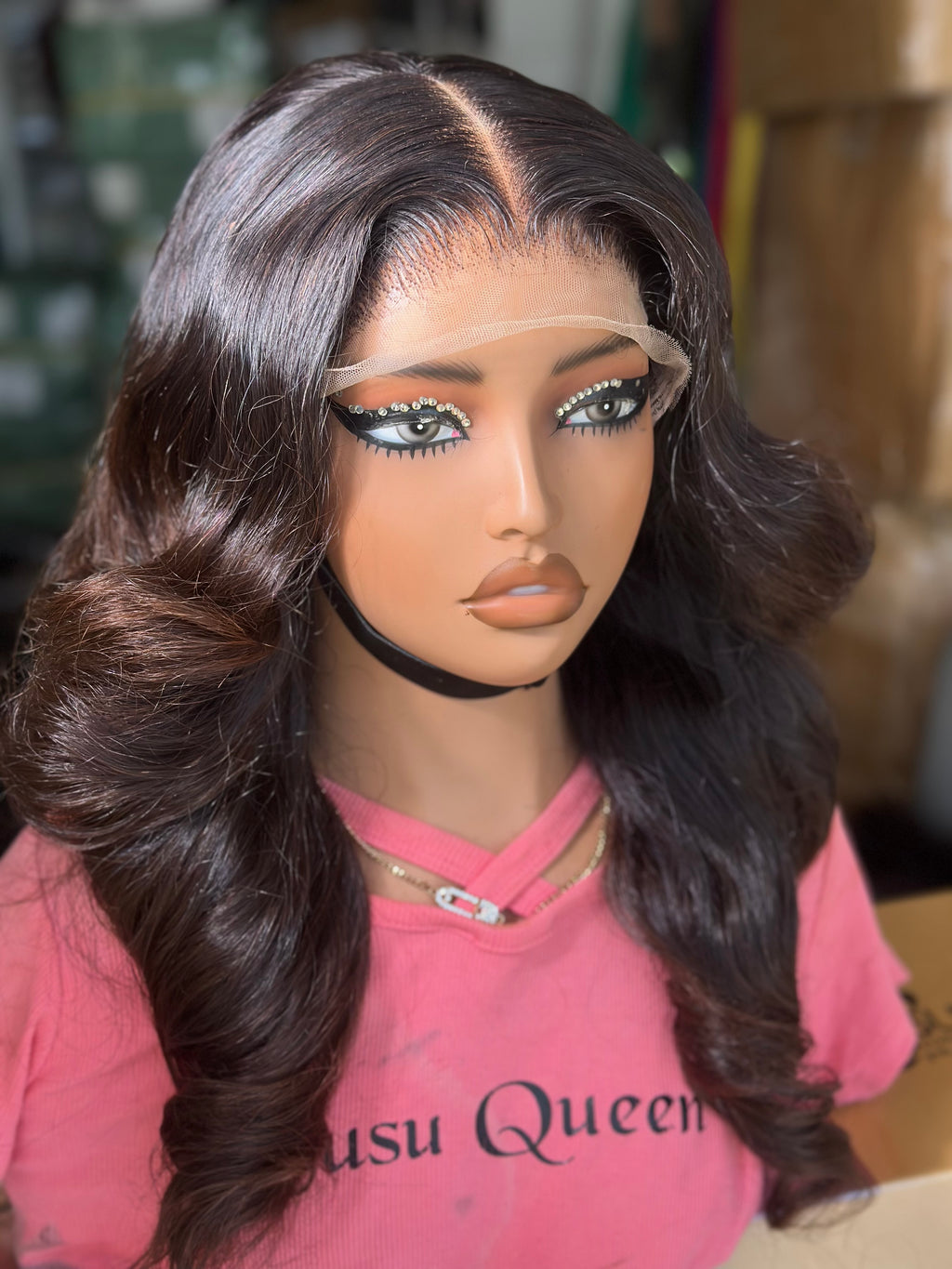 Kish – Body Wave Wig, 16" Brown Tips
