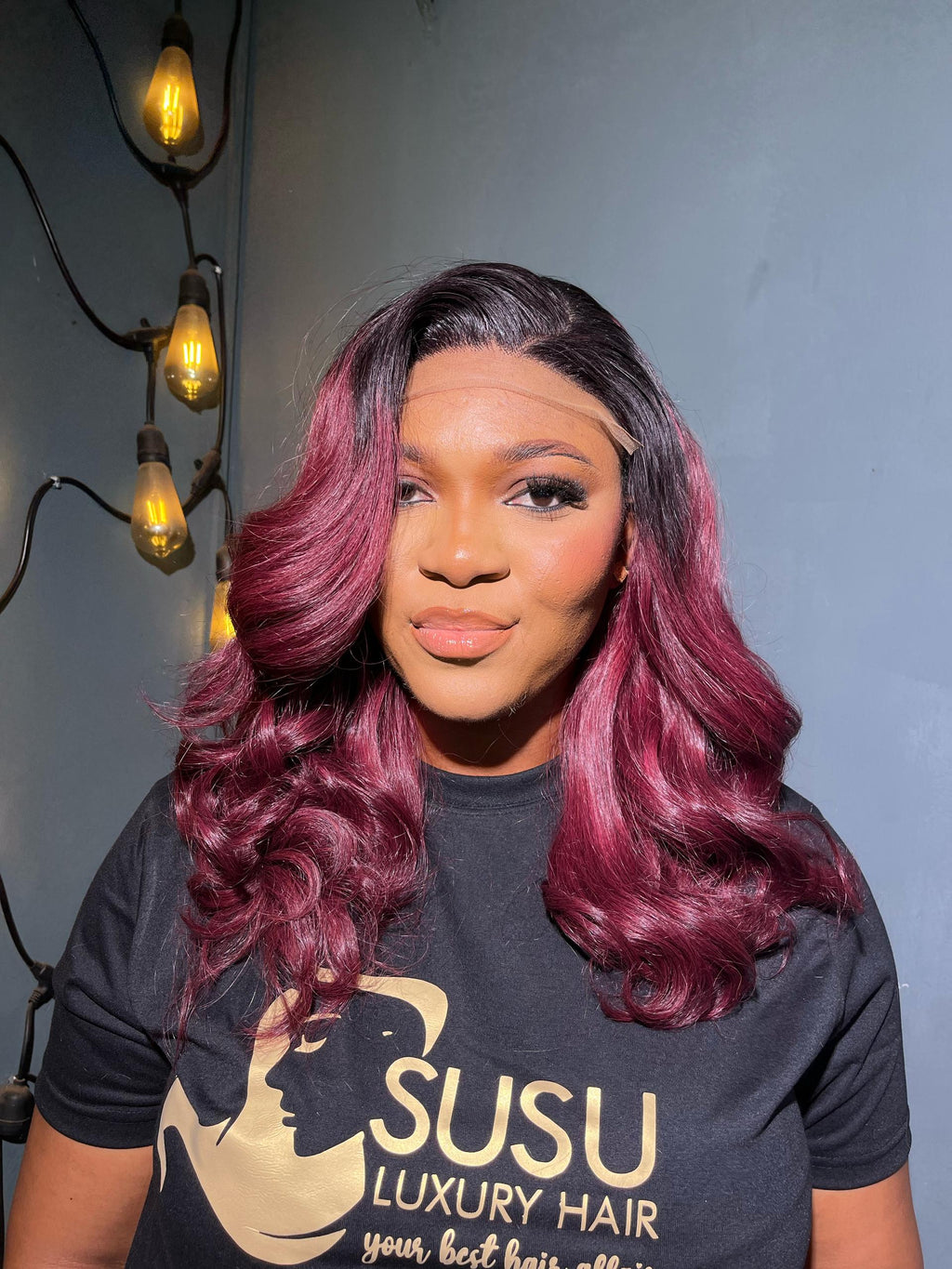 Sucex – Body Wave Wig, 16" Burgundy