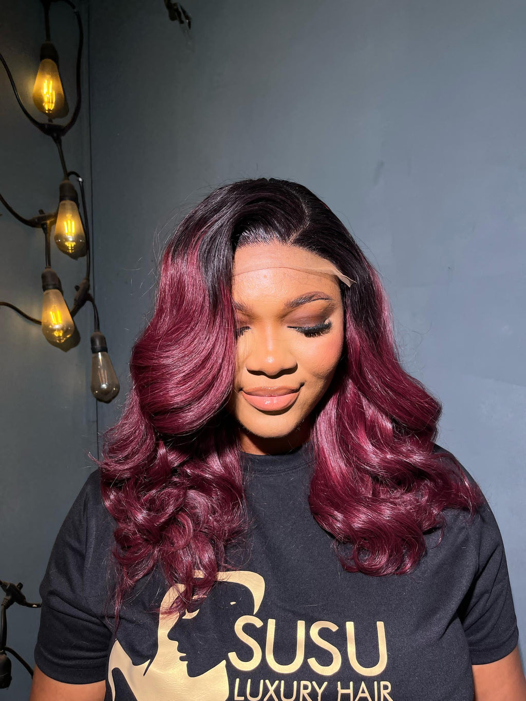 Sucex – Body Wave Wig, 16" Burgundy