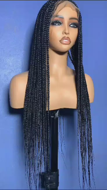 Fiona – Box Braids, 28" Full Lace