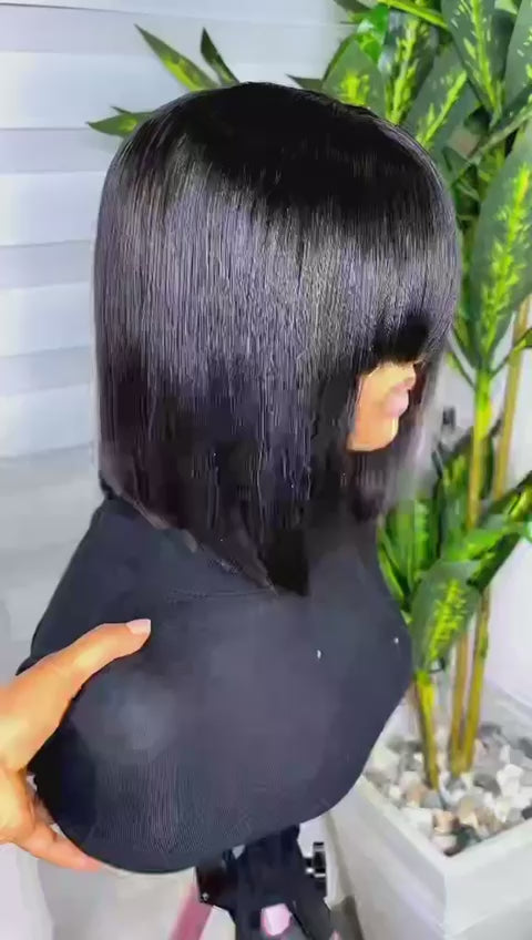 Closure straight fringe